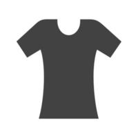 camiseta de mujer glifo icono negro vector