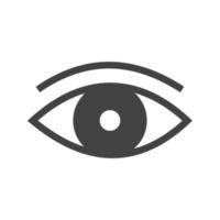 Eye Glyph Black Icon vector