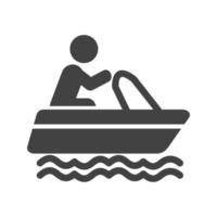 Boating Glyph Black Icon vector