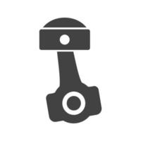 Piston Glyph Black Icon vector