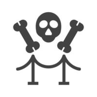 Bones Exhibit Glyph Black Icon vector