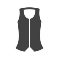 Vest Glyph Black Icon vector