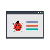 Web Crawler Flat Multicolor Icon vector