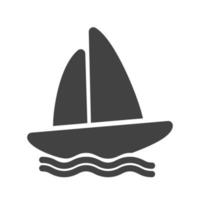 Boating Glyph Black Icon vector