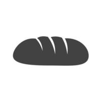 Loaf of Bread Glyph Black Icon vector