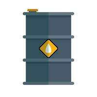 Oil Barrel Flat Multicolor Icon vector