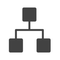 configuración ethernet glifo icono negro vector