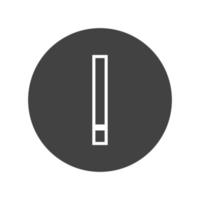 Error Outline Glyph Black Icon vector