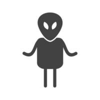 Alien II Glyph Black Icon vector