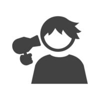 Hair Drying Glyph Black Icon vector