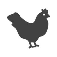 Chicken Glyph Black Icon vector