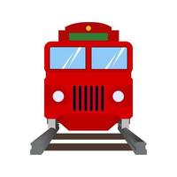 Train Flat Multicolor Icon vector