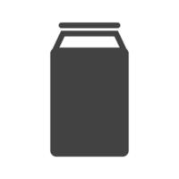 Soda Can Glyph Black Icon vector