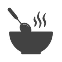 Hot Food Glyph Black Icon vector