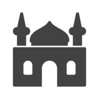 Holy Place Glyph Black Icon vector