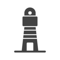 Lighthouse I Glyph Black Icon vector