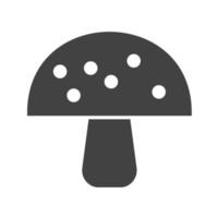 Mushroom Glyph Black Icon vector