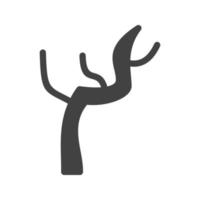 Bare Tree Glyph Black Icon vector
