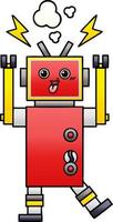 gradient shaded cartoon robot vector