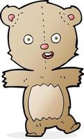 cartoon dancing teddy bear vector