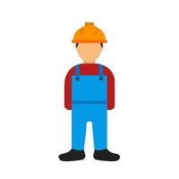 trabajador de la construcción ii icono multicolor plano vector