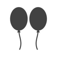 Balloons Glyph Black Icon vector