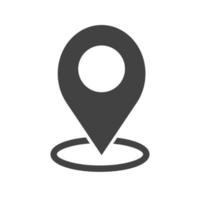 Location Found Glyph Black Icon vector