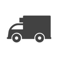 Heavy Truck Glyph Black Icon vector