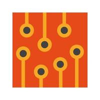 Circuit Flat Multicolor Icon vector