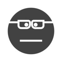 Nerd Glyph Black Icon vector