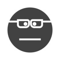 Nerd Glyph Black Icon vector