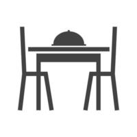 Dining Table I Glyph Black Icon vector