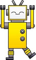 gradient shaded cartoon robot vector