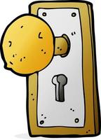 cartoon old door knob vector