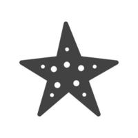 Starfish Glyph Black Icon vector