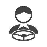 Driving Glyph Black Icon vector