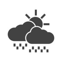 Sunny and Rainy I Glyph Black Icon vector