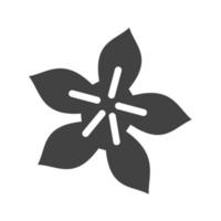 Carambola Glyph Black Icon vector