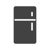 Refrigerator Glyph Black Icon vector