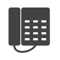 Telephone Glyph Black Icon vector