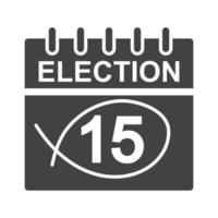 Election Day Glyph Black Icon vector