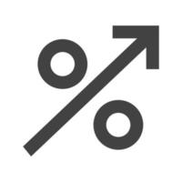 High Percentage Glyph Black Icon vector