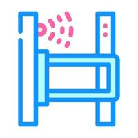bounding frame with sensor color icon vector illustration
