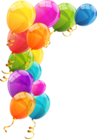 illustration vectorielle de couleur ballons brillants fond png