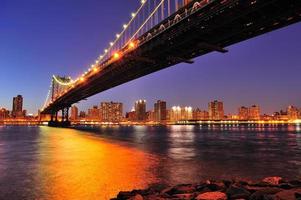 New York City Manhattan Bridge over East River