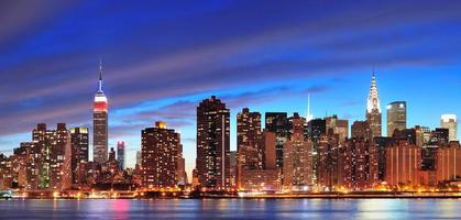 New York City Manhattan midtown at dusk photo