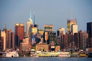 New York City Manhattan sunset panorama photo