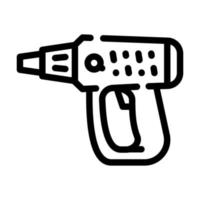 hair dryer tool line icon vector illustration