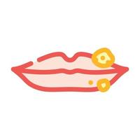 herpes skin disease color icon vector illustration