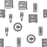 Thermometer Device Vector Seamless Pattern